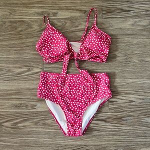 Pink Floral Bikini Set
